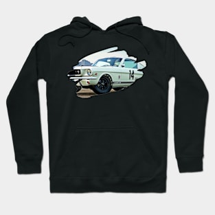 Mustang GT350 Action Art Splash Print Hoodie